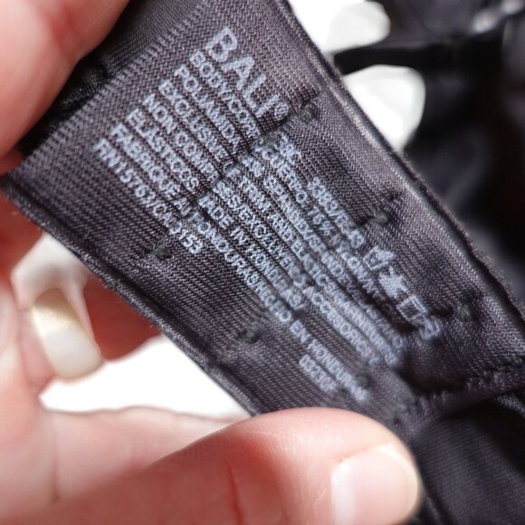 Bali Women's Passion For Comfort Underwire Bra Sz 38C Black 2-Ply Seamless - Picture 5 of 5